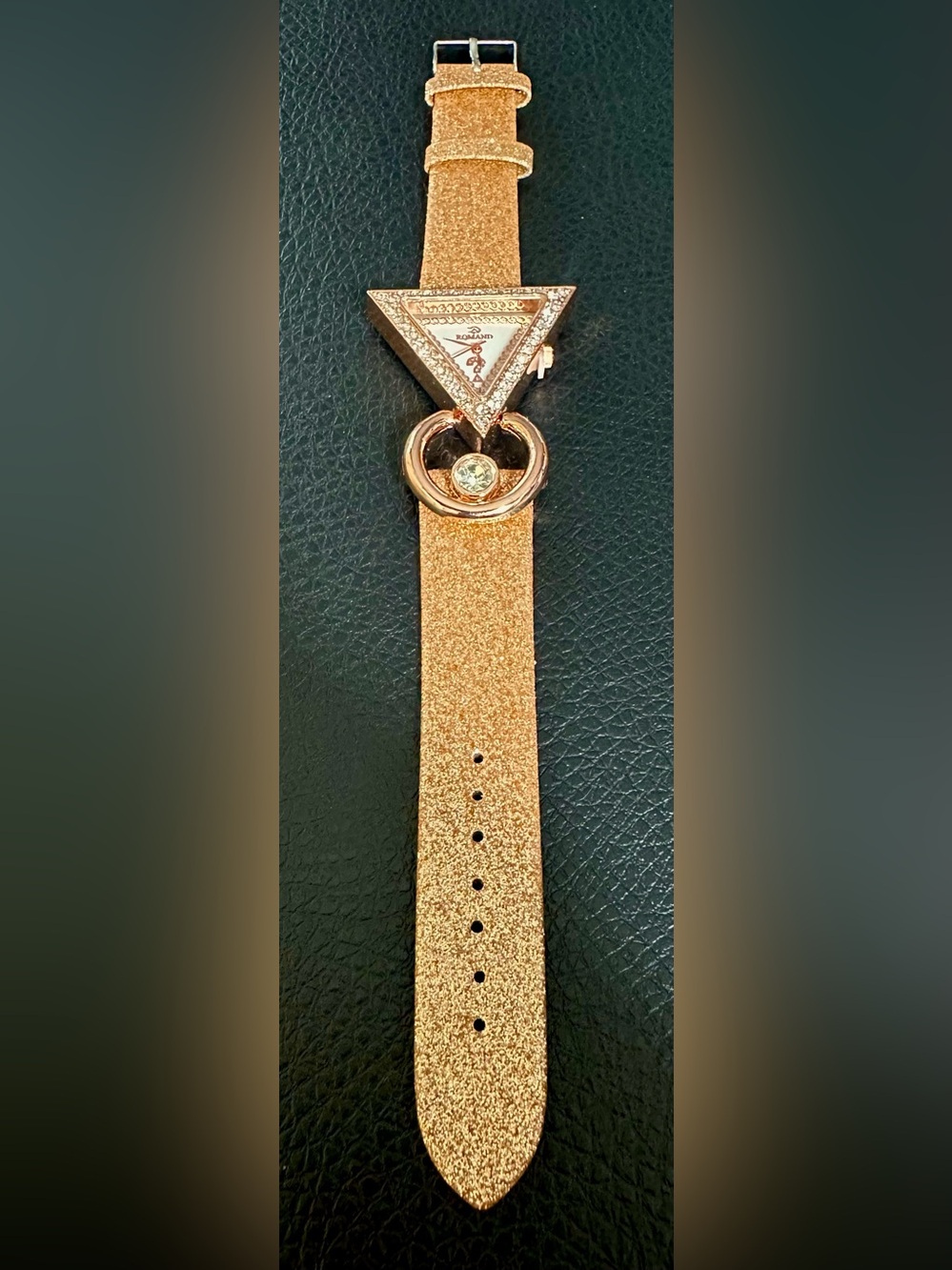 Rose Gold Glitter Strap Watch Bracelet - Women Jewelry